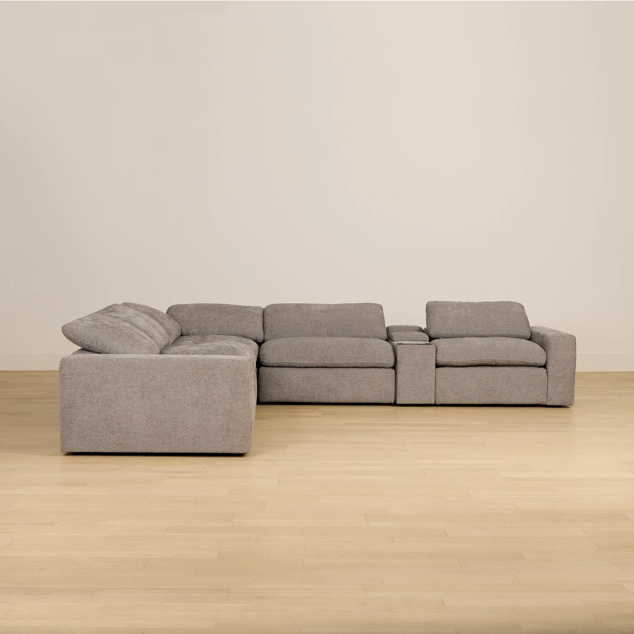 Drift Dark Gray Fabric Medium Dual Power 2-arm Reclining Sectional