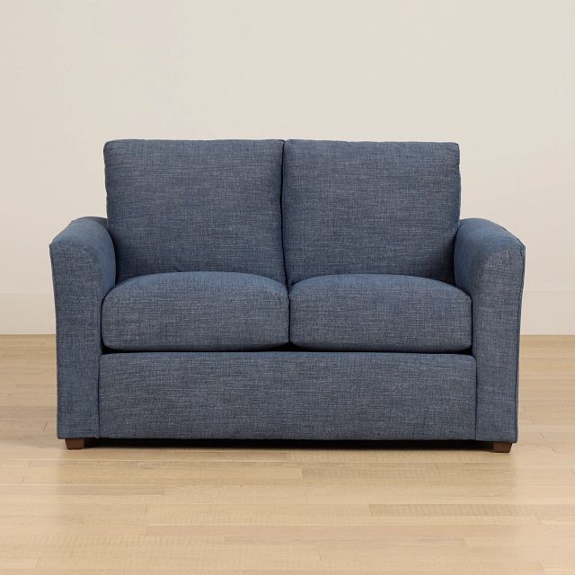 Davis Dark Blue Micro Loveseat