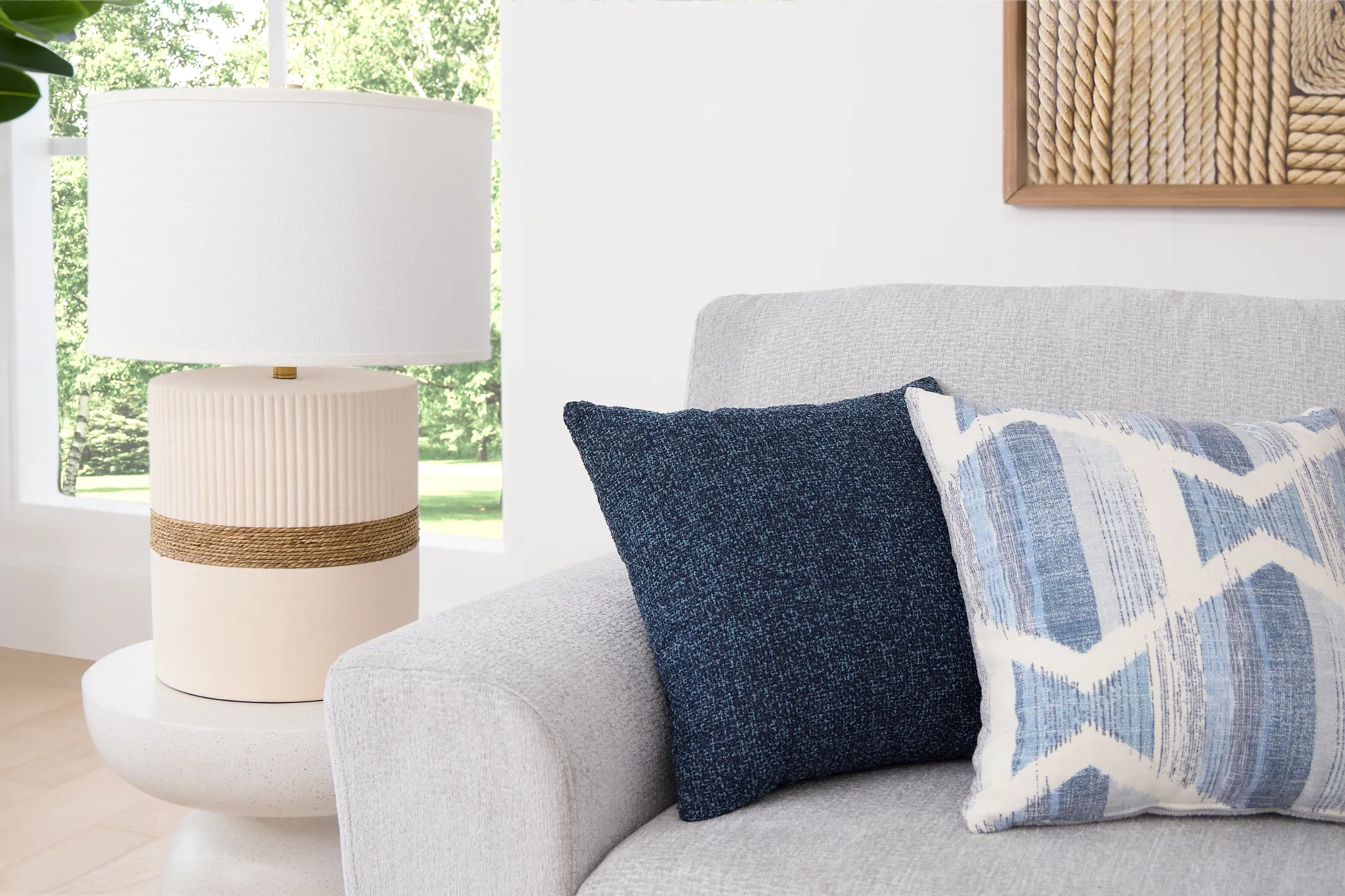 Everly Gray Fabric Small 2-arm Left Sleeper Storage Sectional