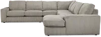 Charlie Gray Fabric Large Right Chaise Sectional