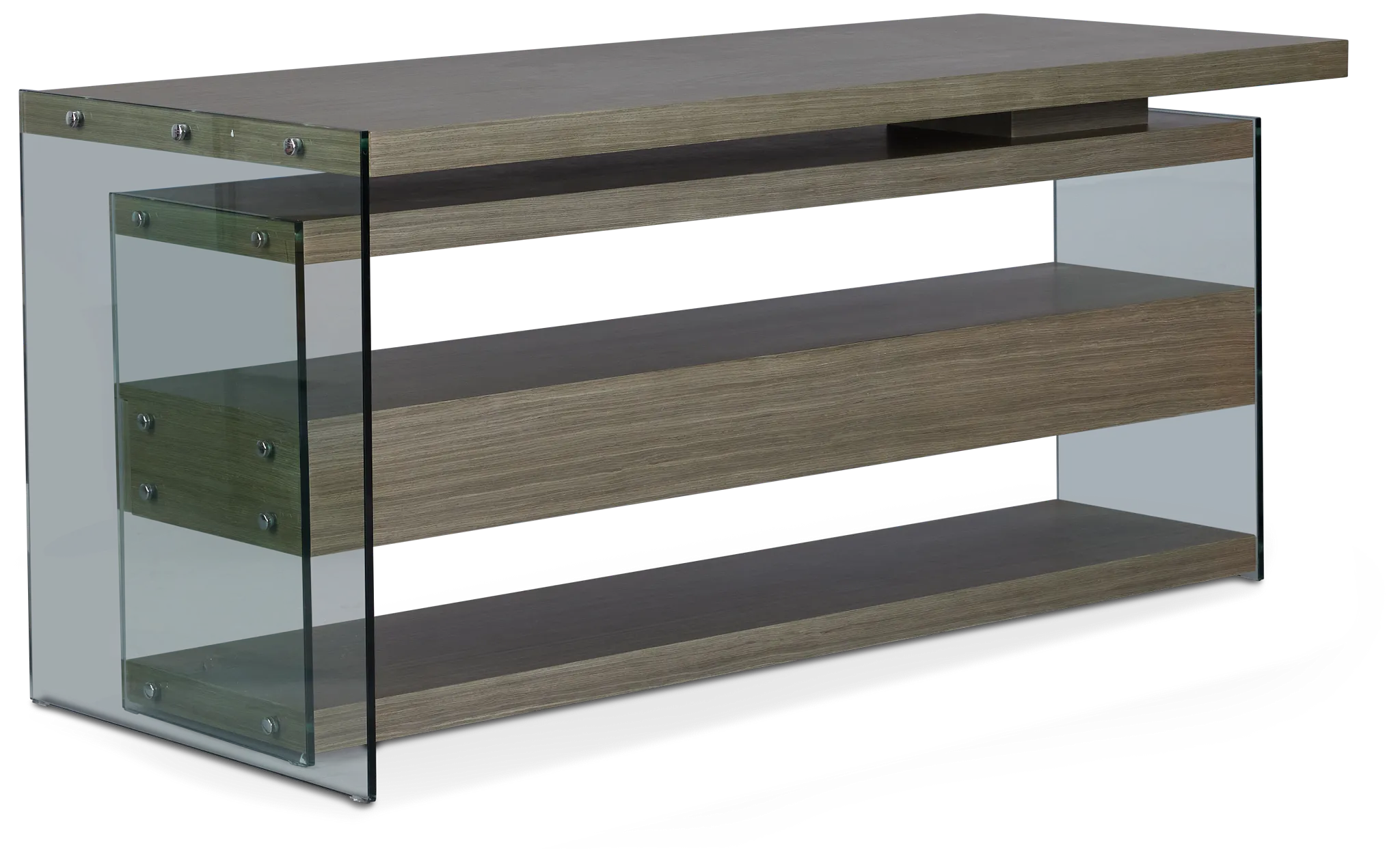 Olympia Gray Large L Desk