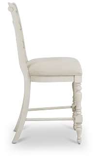 Savannah Ivory 24" Upholstered Barstool