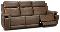 Jayden Brown Micro Power Reclining Sofa
