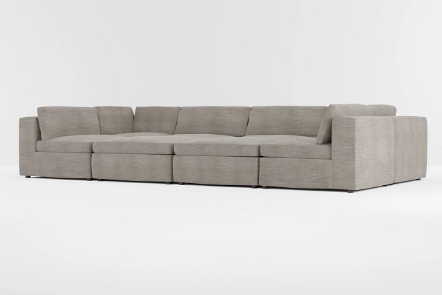 Destin Victory Gray Fabric 8-piece Pit Sectional