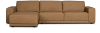 Kellan Light Brown Leather Left Chaise Sectional