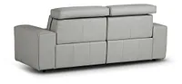 Carmelo Gray Leather Power Reclining Sofa