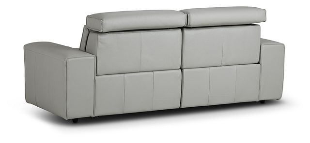 Carmelo Gray Leather Power Reclining Sofa (1)