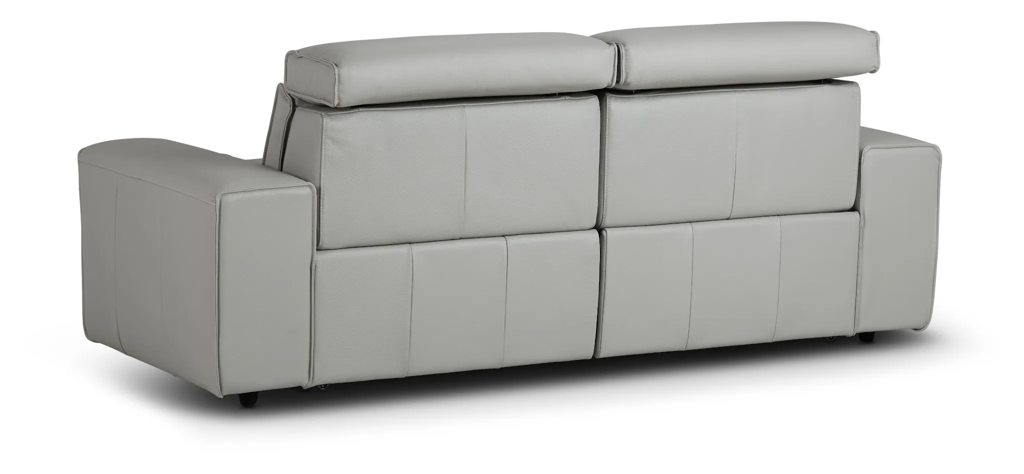 Carmelo Gray Leather Power Reclining Sofa