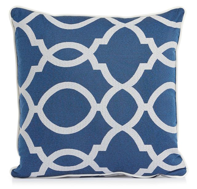 Clover Blue 18" Indoor/outdoor Square Accent Pillow