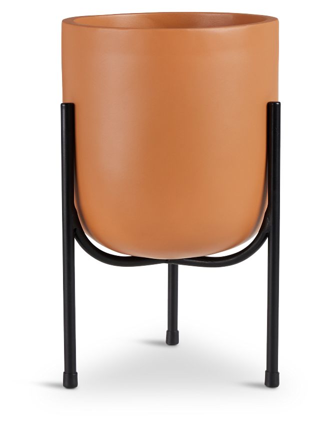 Frieda Light Orange Small Planter