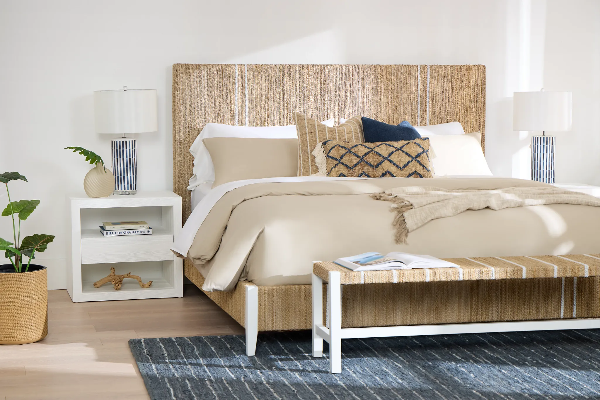 Nantucket Light Tone Woven Panel Bed