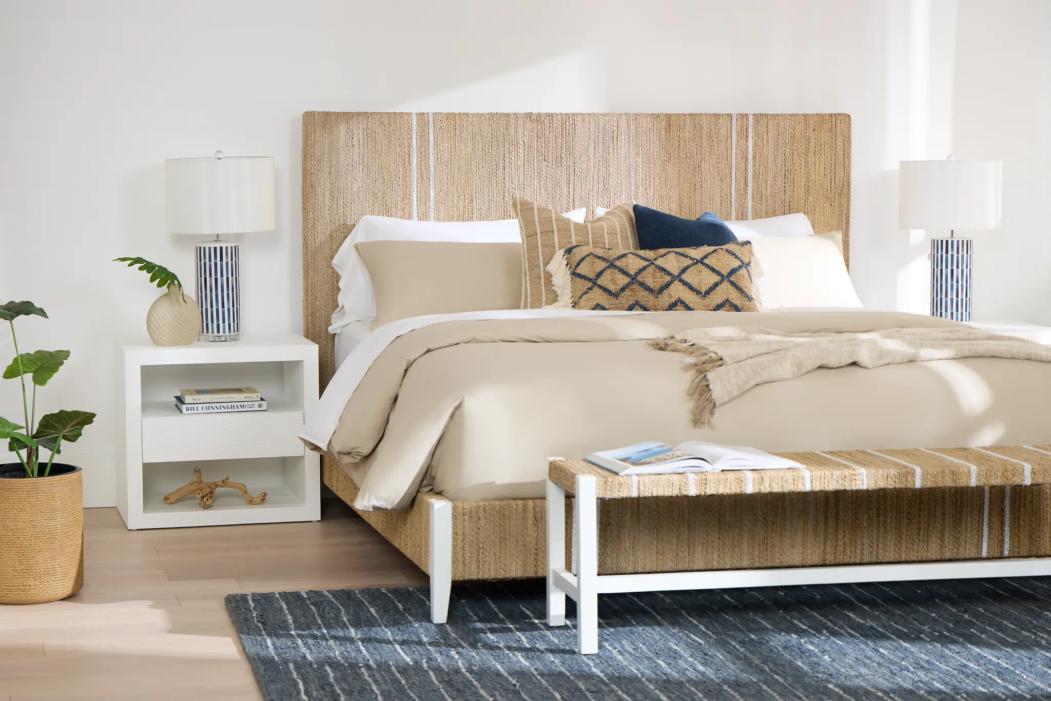 Nantucket Light Tone Woven Panel Bed Nantucket Light Tone Woven Panel Bed