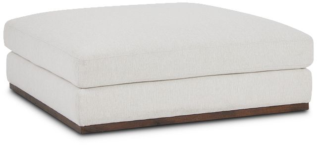 Mckenzie White Square Large Ottoman