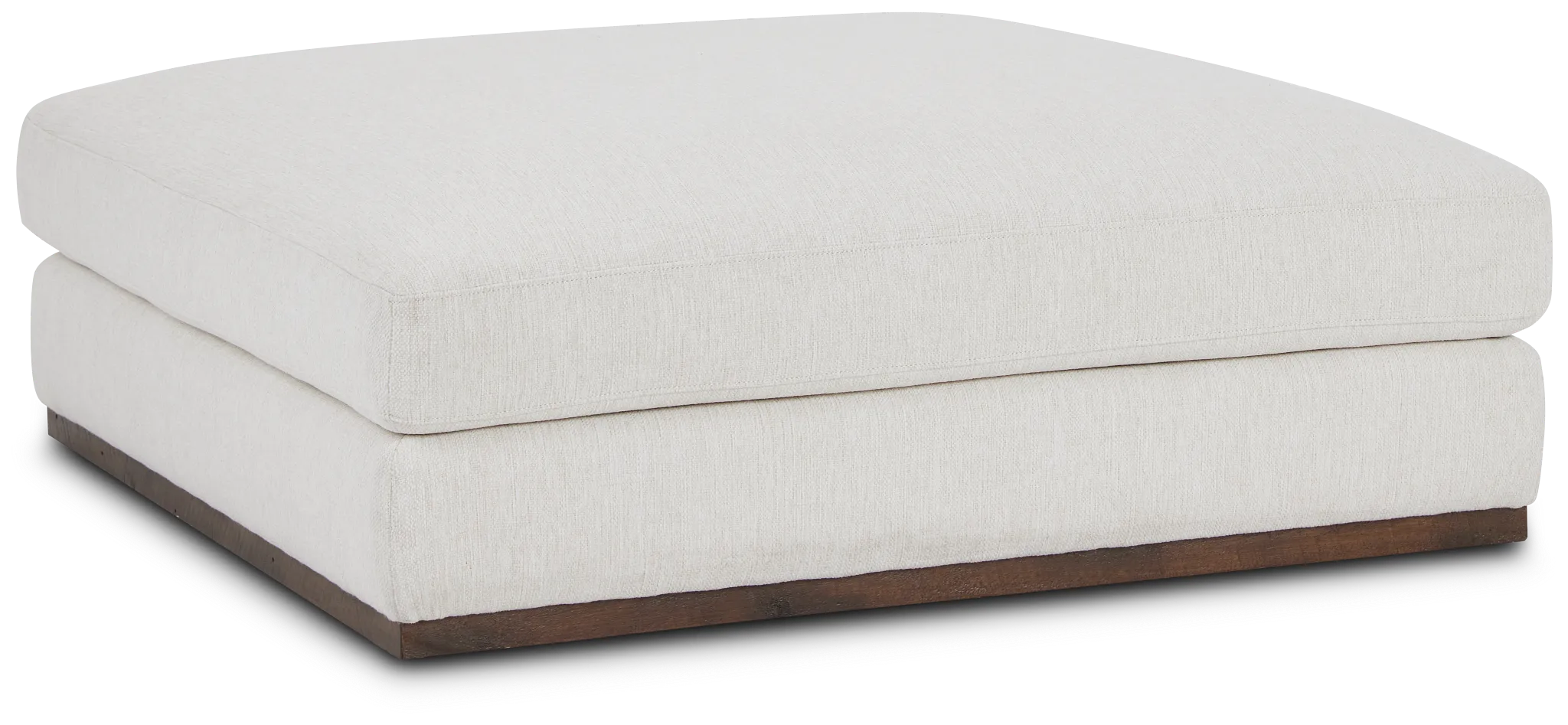 Mckenzie White Square Large Ottoman