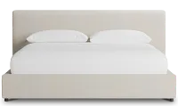 Grayton Suave Beige 44" Upholstered Platform Bed