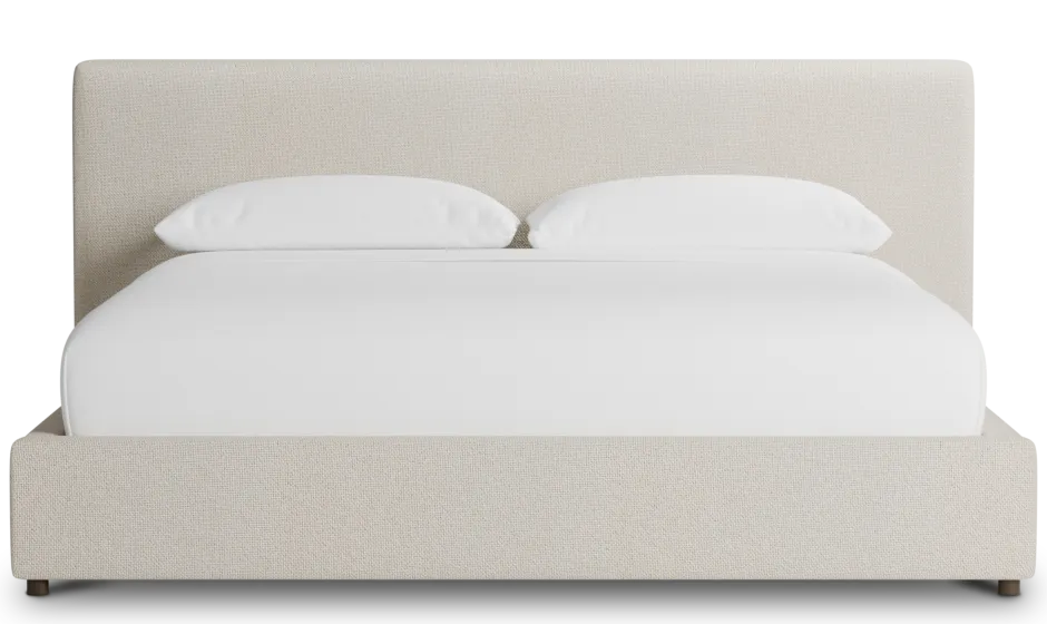 Grayton Suave Beige 44" Upholstered Platform Bed