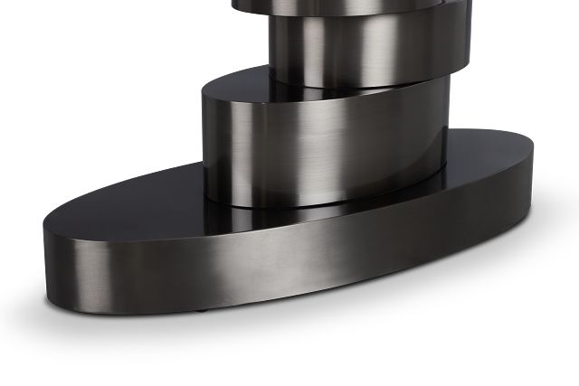 Ambrose Black Glass Console Table