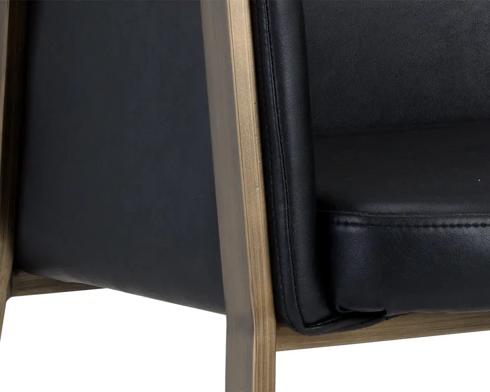 Liana Black Upholstered Arm Chair Liana Black Upholstered Arm Chair