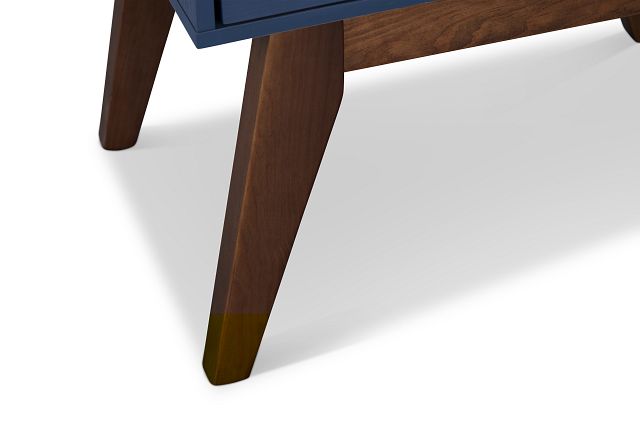 Ventura Navy Wood 2-drawer Nightstand