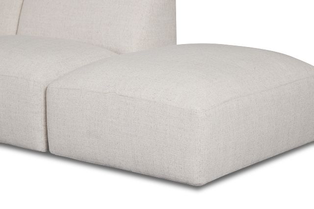Baylor Light Beige Fabric 5-piece Right Facing Bumper Sectional