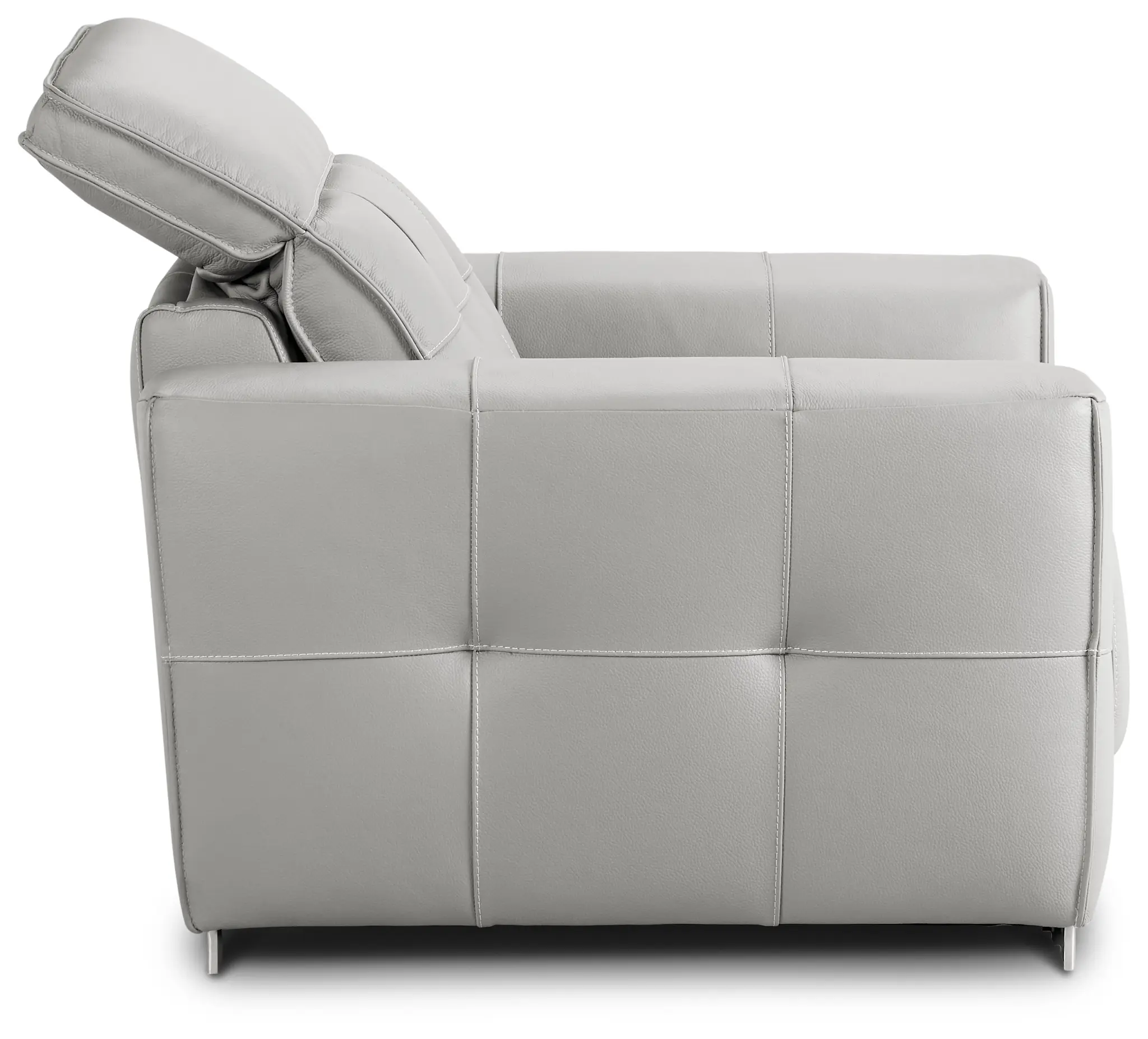 Reva Gray Leather Power Recliner With Power Headrest Reva Gray Leather Power Recliner With Power Headrest
