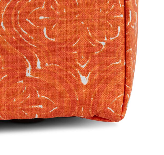 Atlantic Orange Fabric Indoor/outdoor Accent Ottoman