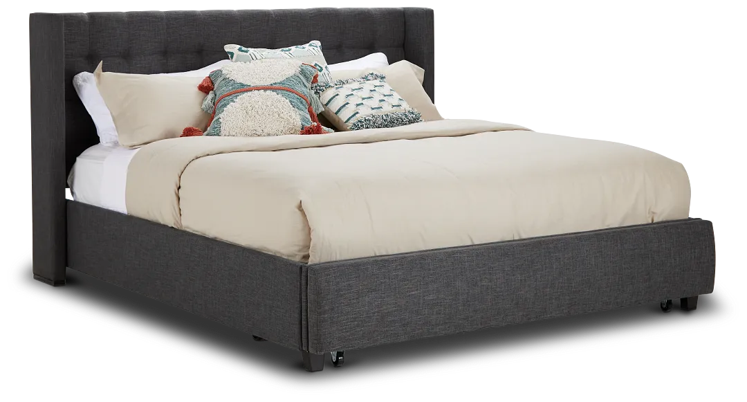 Chatham Dark Gray Low Platform Storage Bed