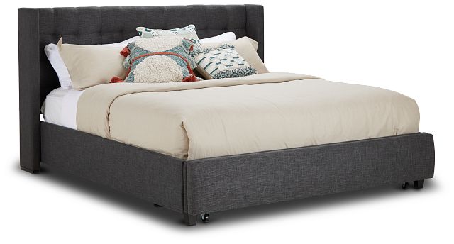 Chatham Dark Gray Low Platform Storage Bed