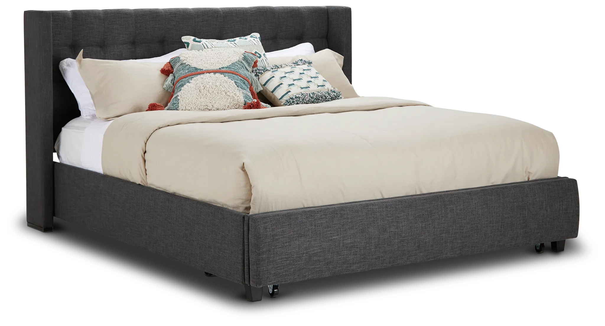 Chatham Dark Gray Low Platform Storage Bed