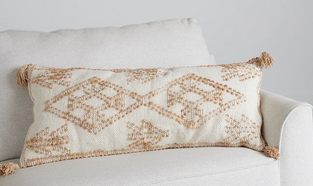 Finley Ivory Lumbar Accent Pillow