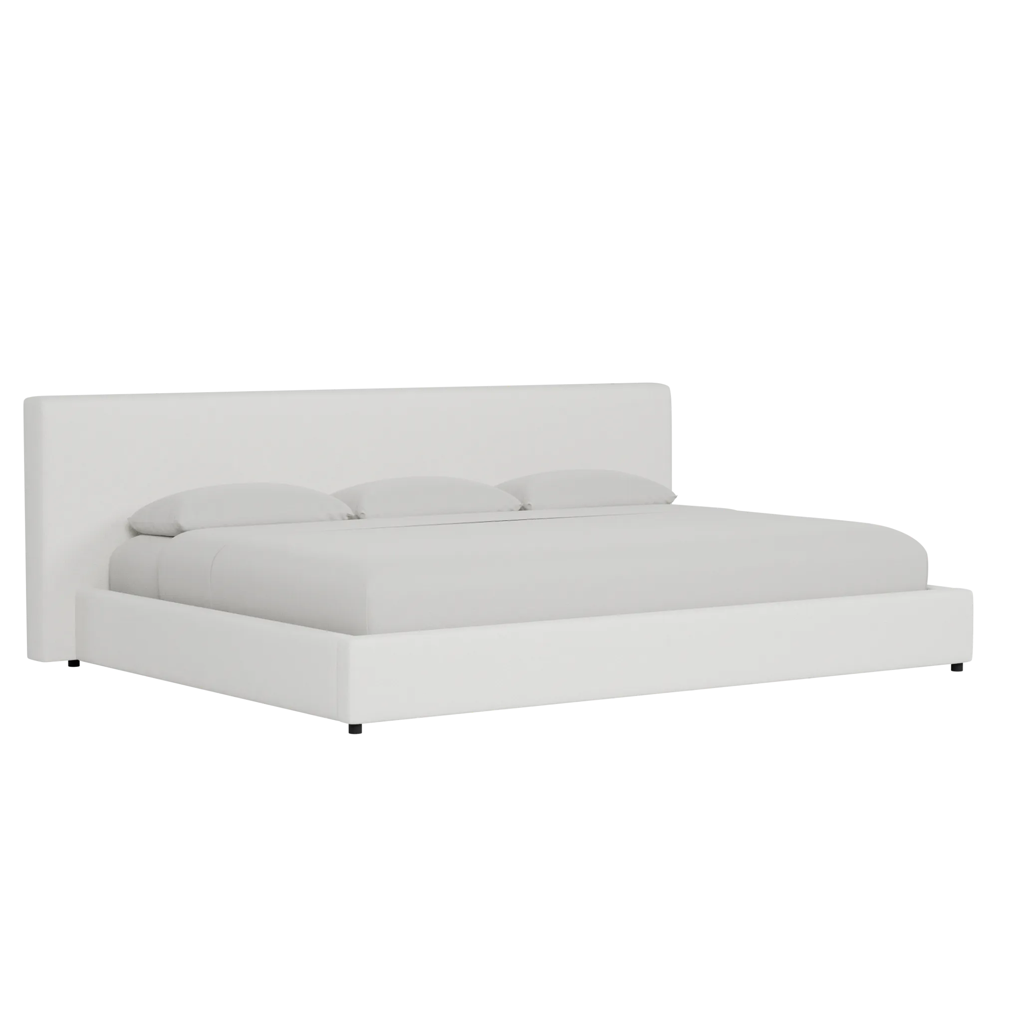 Grayton Sutton White 44" Upholstered Platform Bed