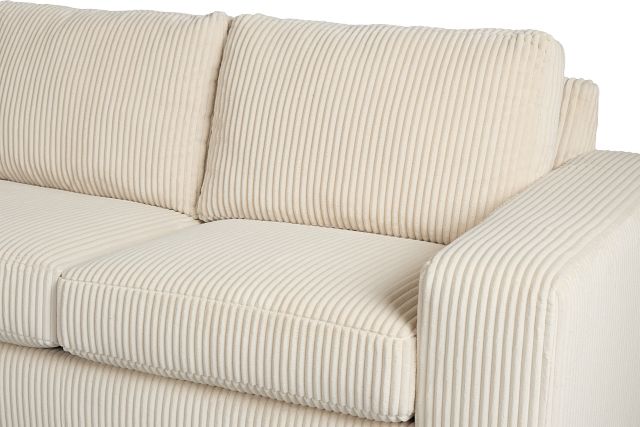 Charlie Ivory Fabric Small Two-arm Sectional
