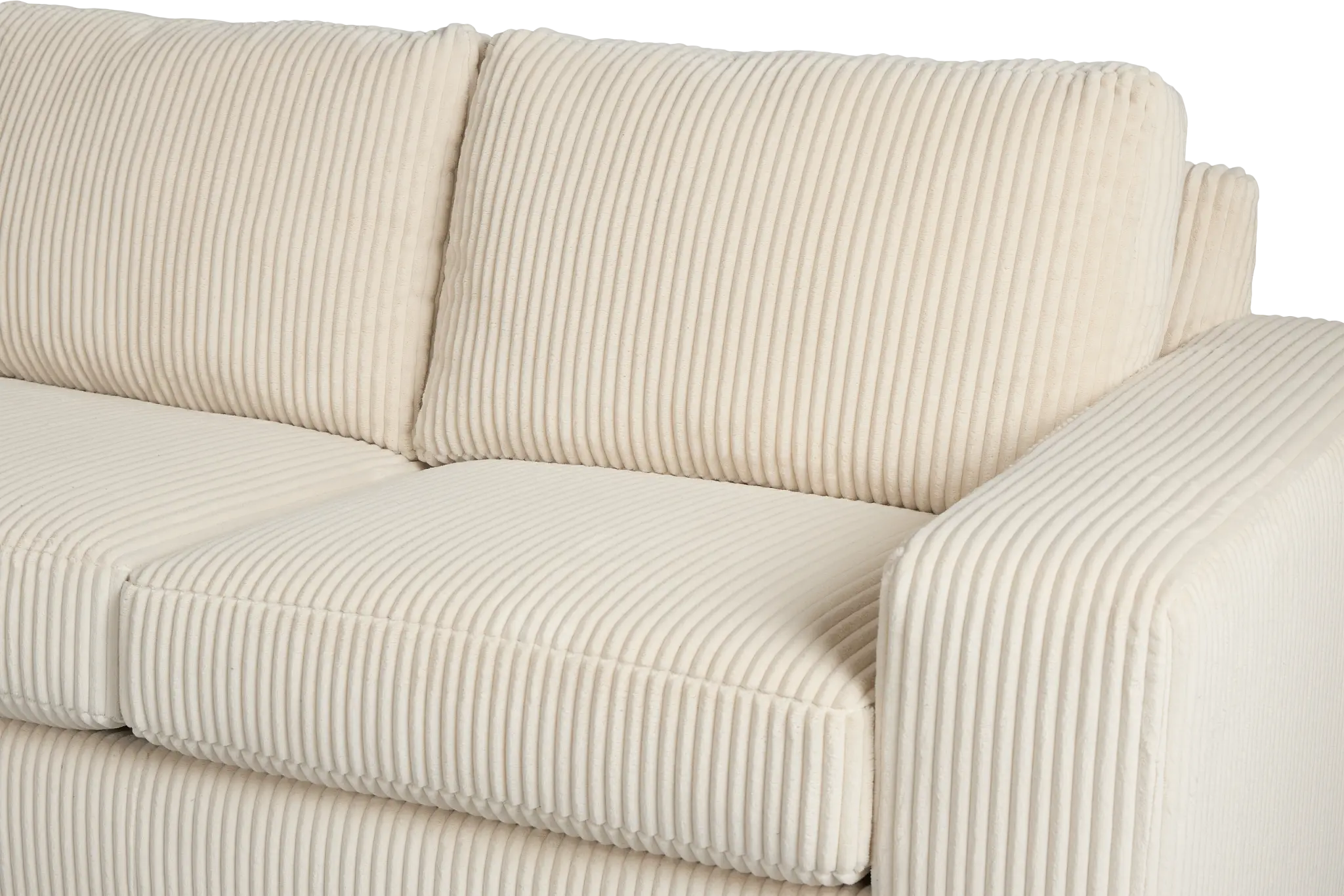 Charlie Ivory Fabric Small Two-arm Sectional Charlie Ivory Fabric Small Two-arm Sectional