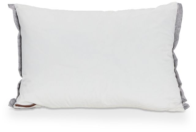 Lacey White Velvet Lumbar Accent Pillow