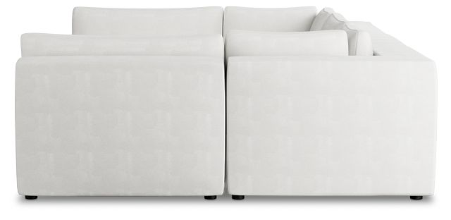 Destin Sutton White Fabric 6-piece Pit Sectional
