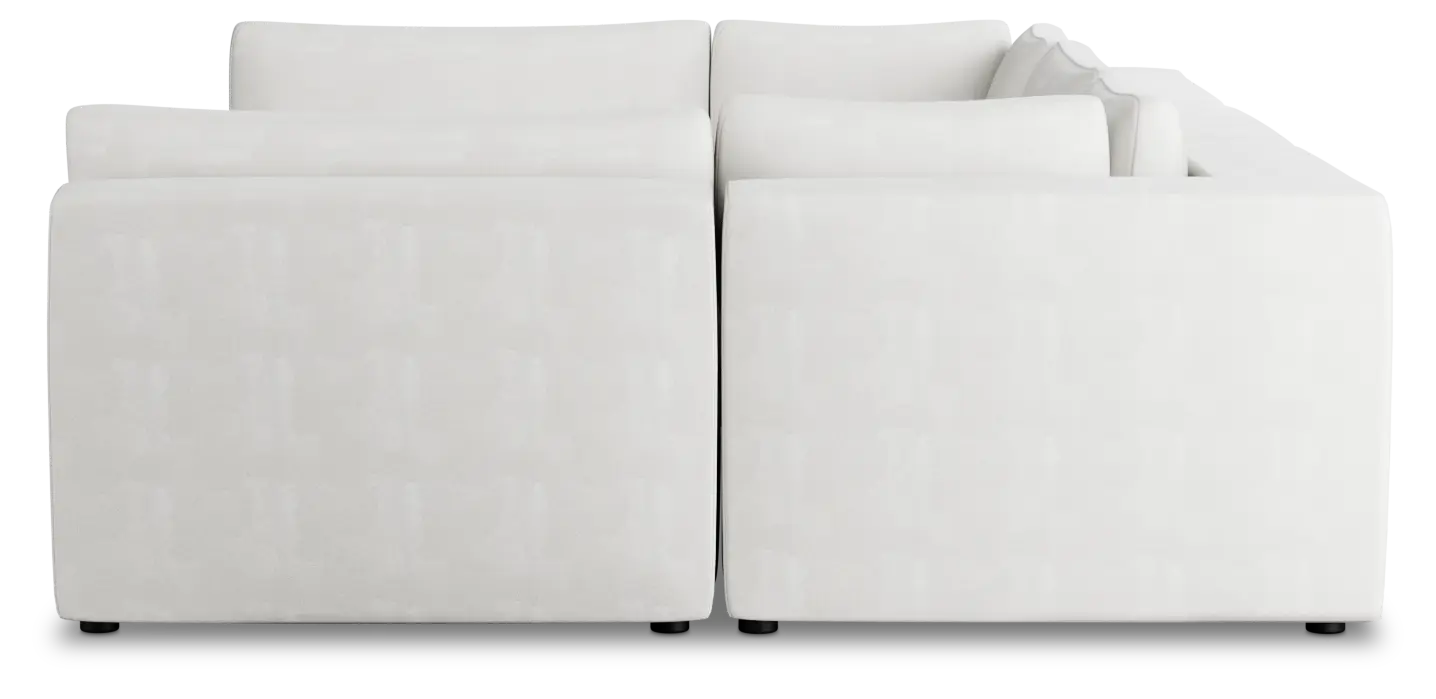 Destin Sutton White Fabric 6-piece Pit Sectional Destin Sutton White Fabric 6-piece Pit Sectional