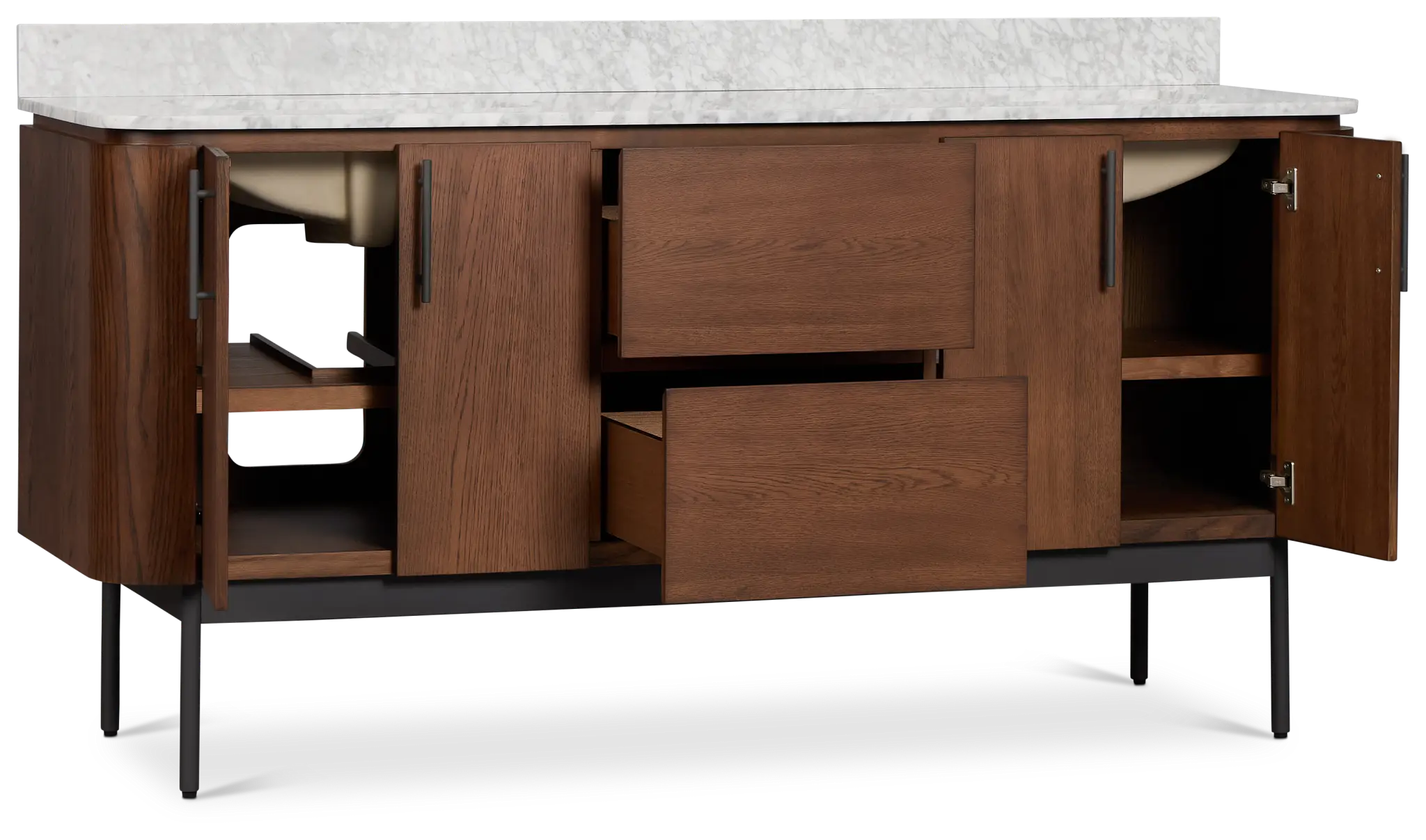 Nomad Mid Tone 72" Double Bathroom Vanity Nomad Mid Tone 72" Double Bathroom Vanity
