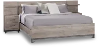 Evanston Gray Spread Bed W/ Two Nightstands