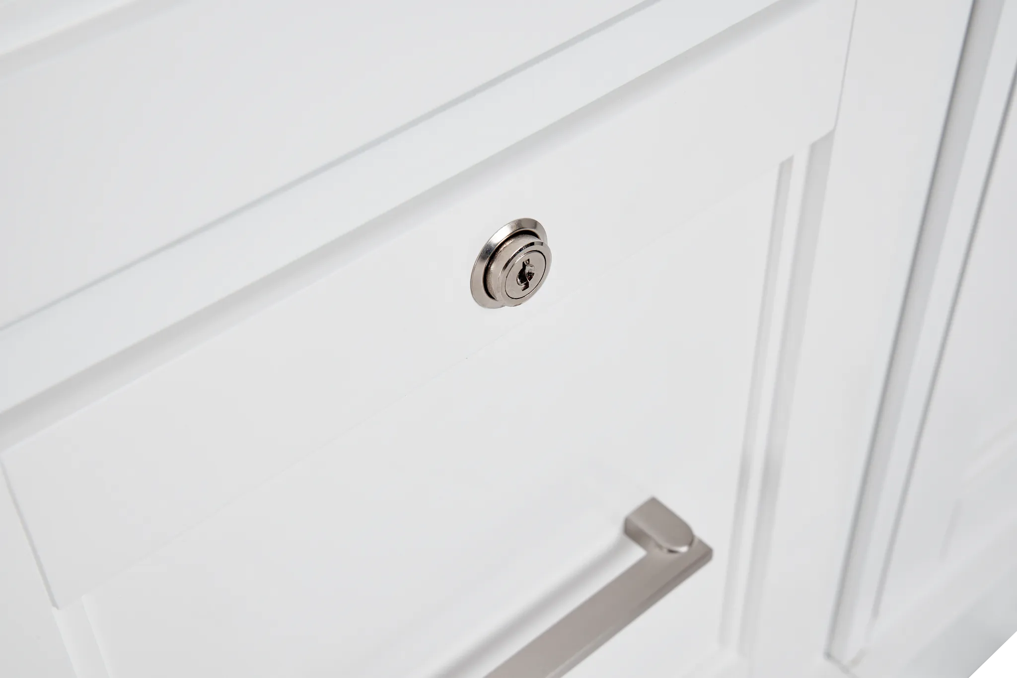 Newport White Small Peninsula Door Wall Desk