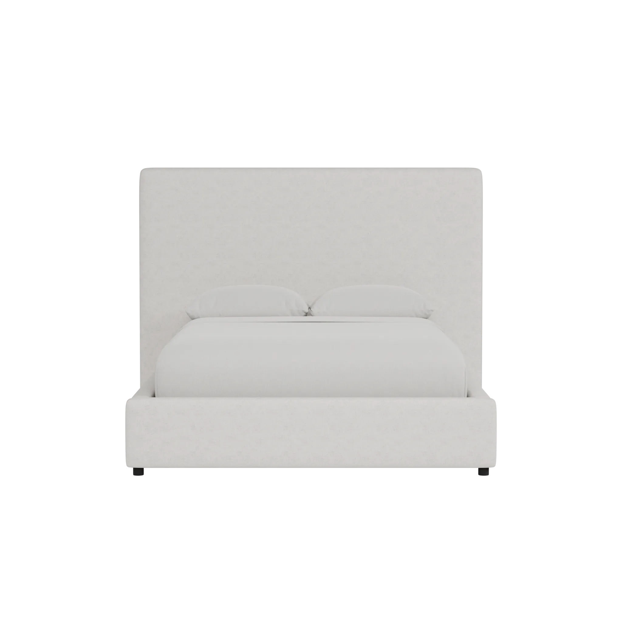 Grayton Linen Light Beige 54" Upholstered Platform Bed