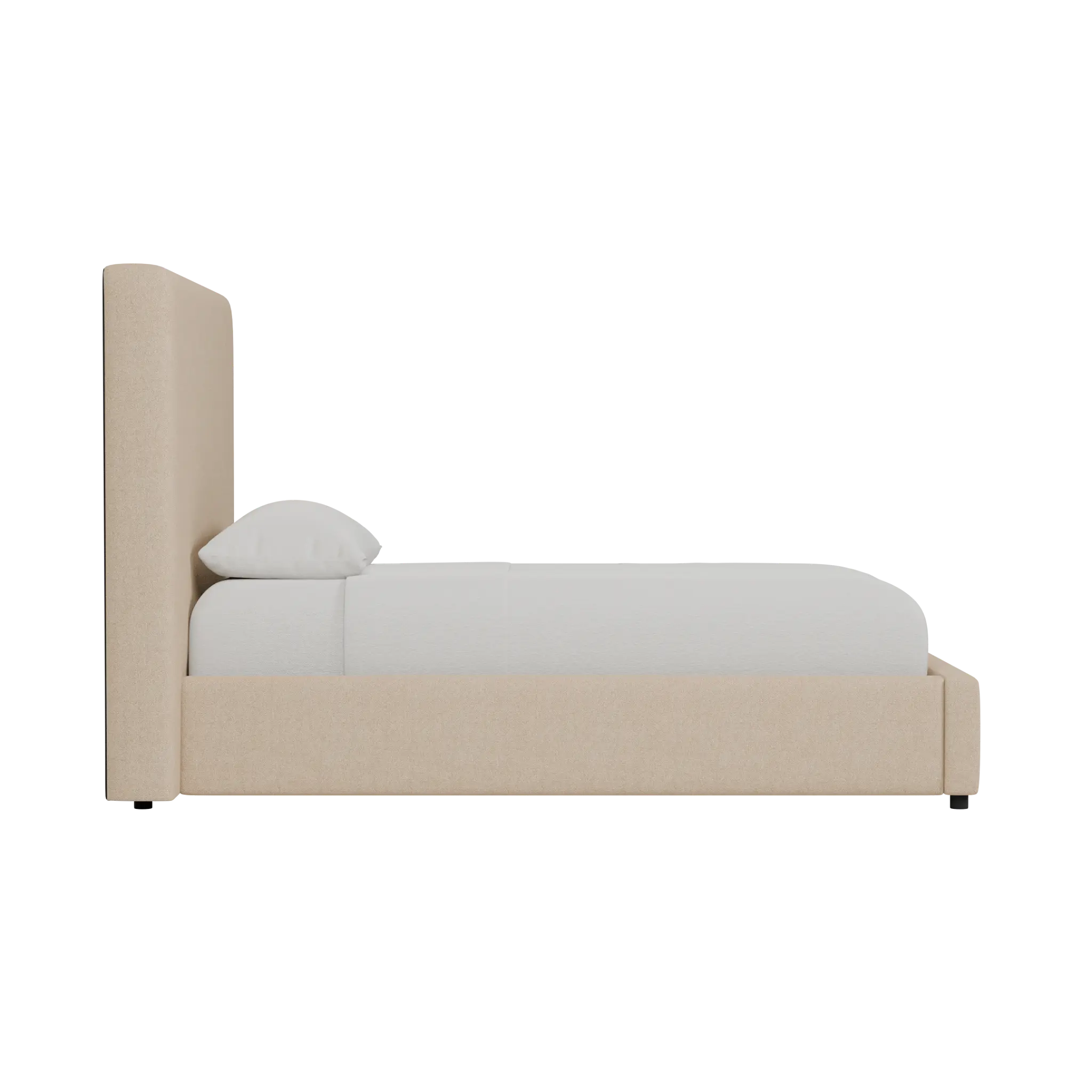 Grayton Elite Taupe 54" Upholstered Platform Bed Grayton Elite Taupe 54" Upholstered Platform Bed