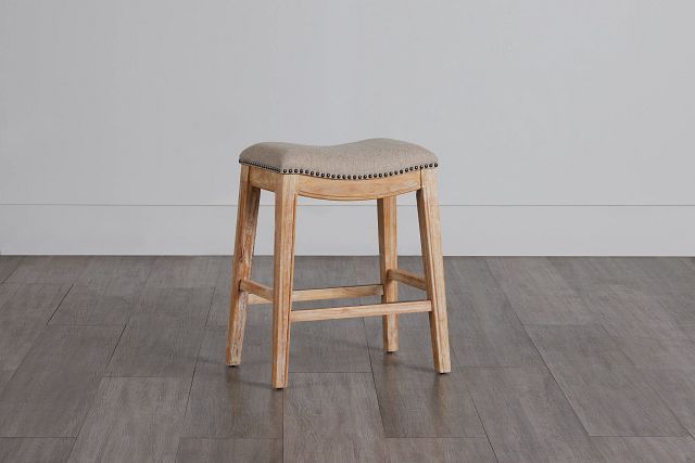 Samson Beige 24" Backless Barstool