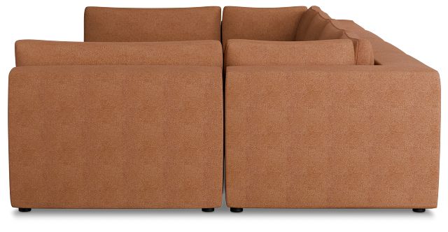 Destin Sutton Orange Fabric 8-piece Pit Sectional
