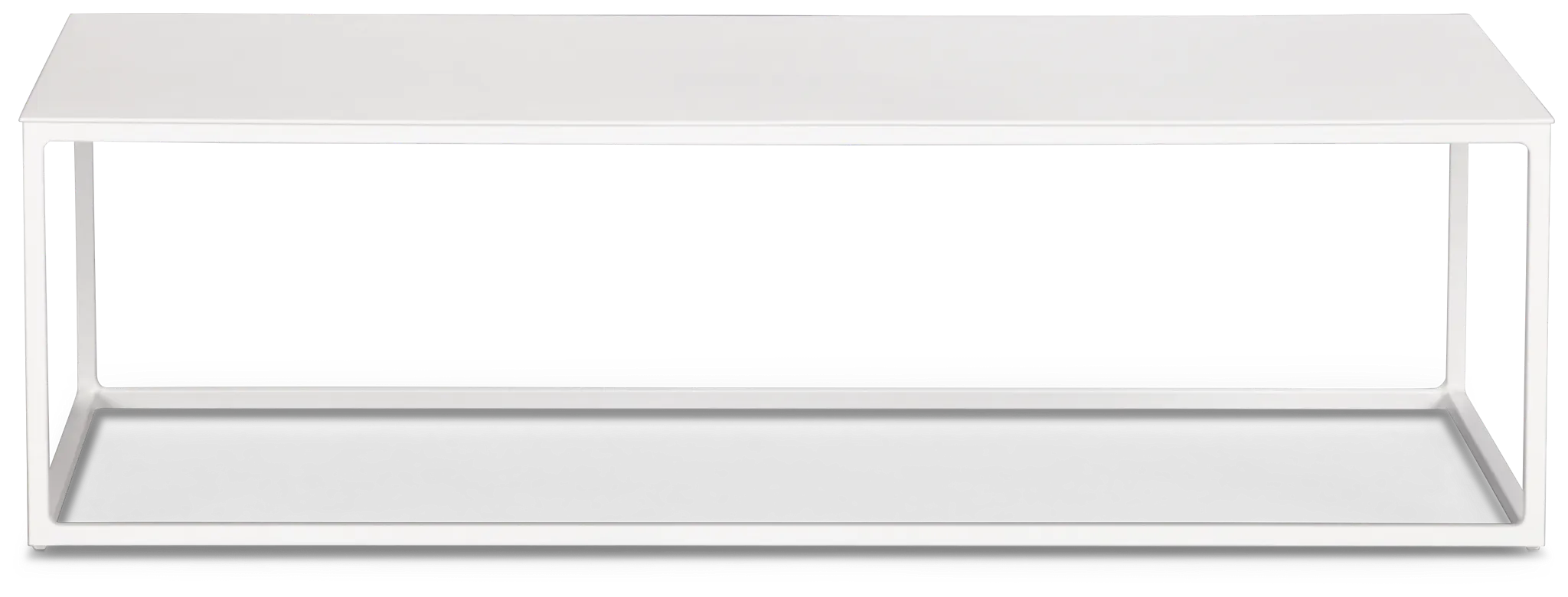 Malaga White Rect Coffee Table