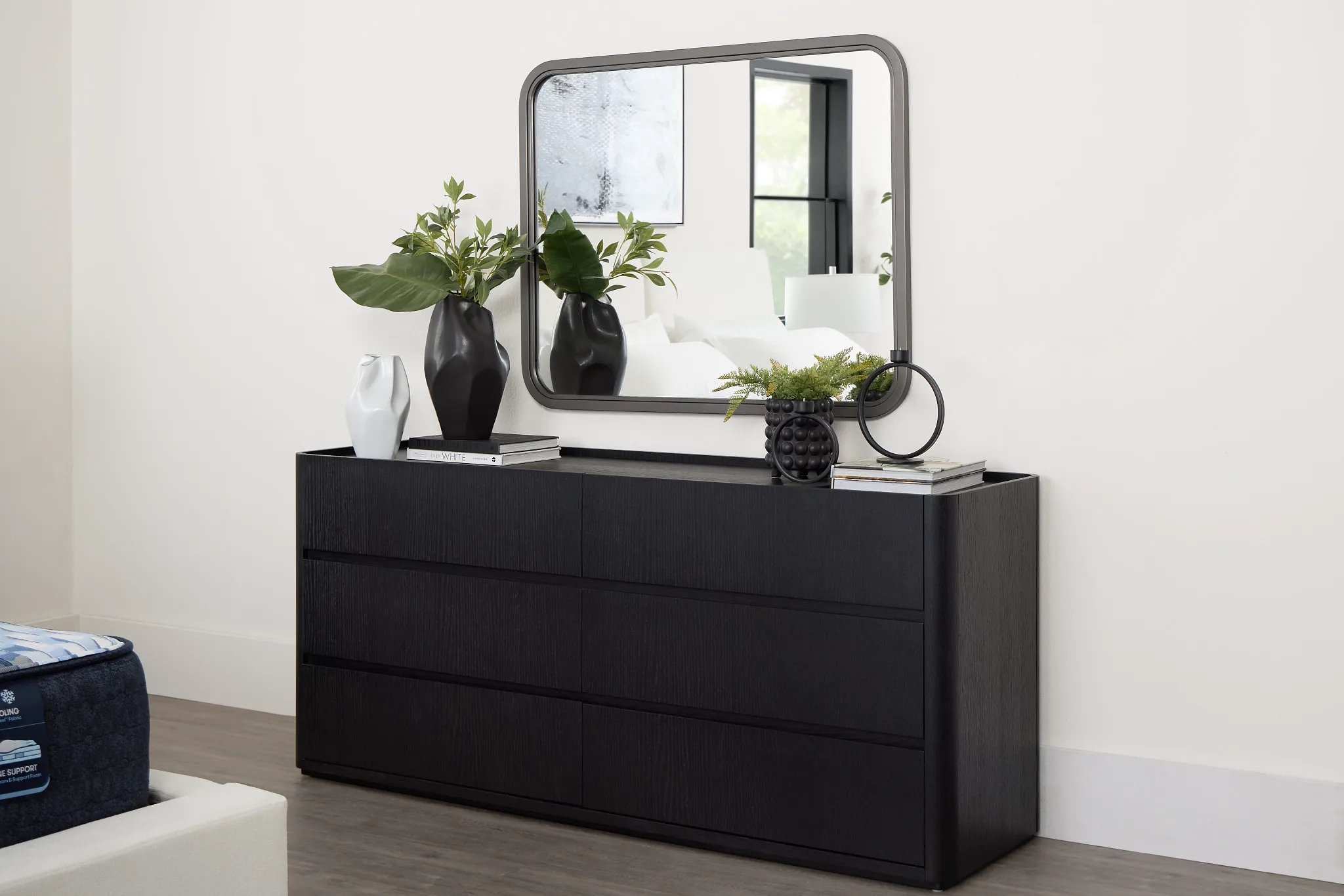 Nomad Black Dresser & Mirror