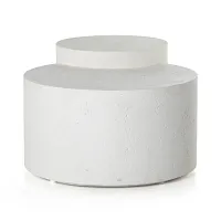 Four Hands Miza White Round Nesting Coffee Table