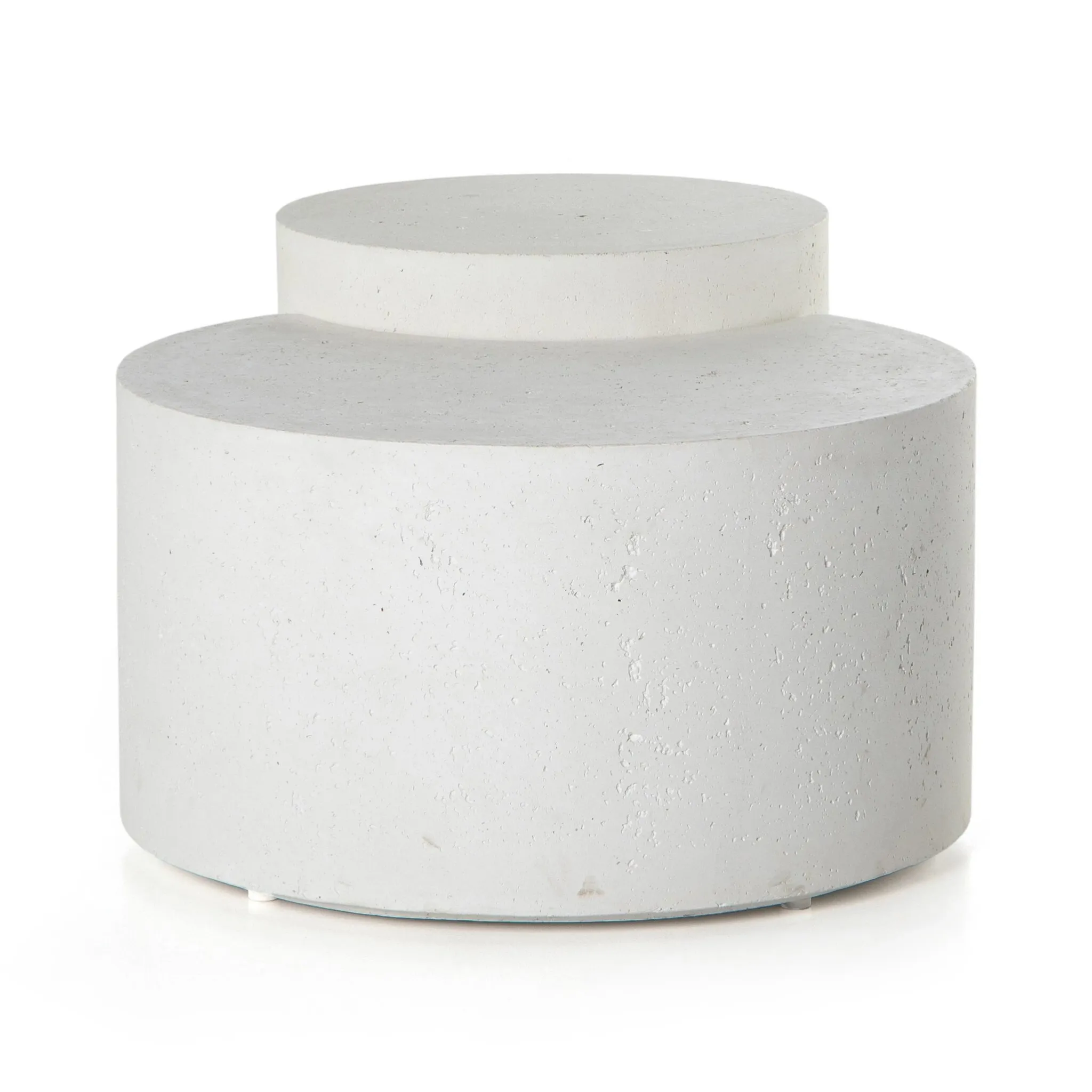 Four Hands Miza White Round Nesting Coffee Table