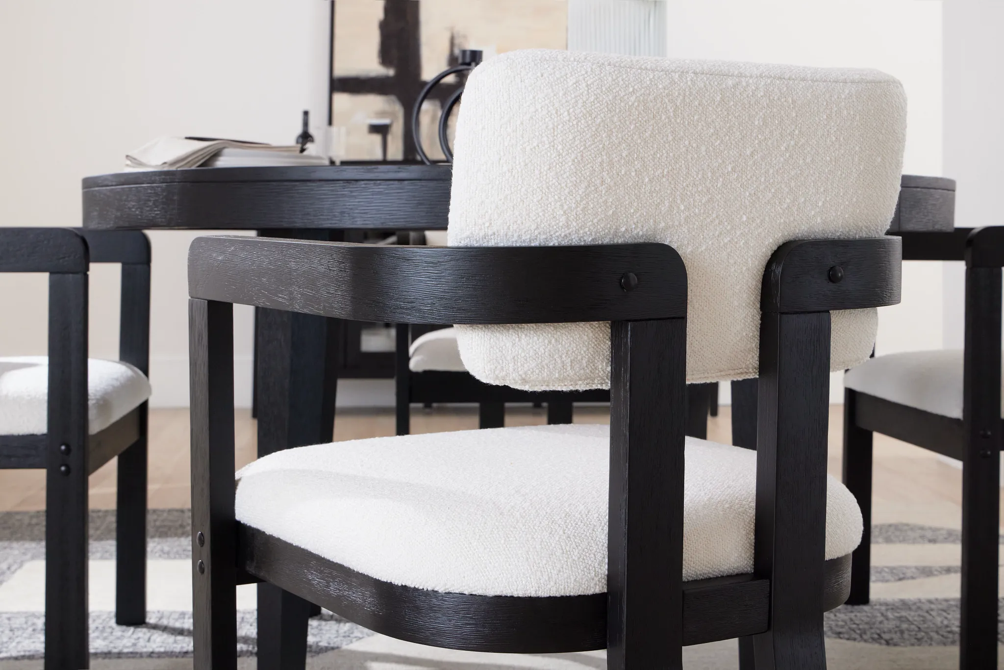 Alden Black Upholstered Side Chair