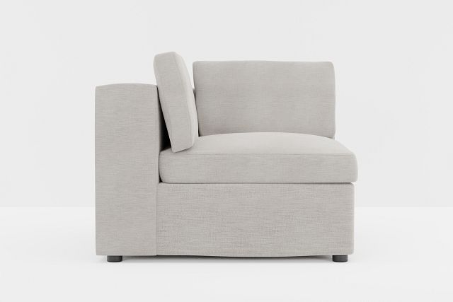 Destin Maguire Pewter Fabric Corner Chair