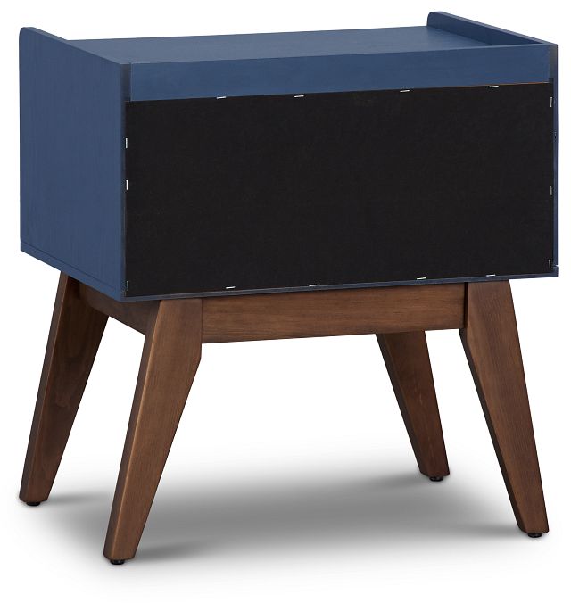 Ventura Navy Wood 2-drawer Nightstand